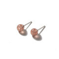 wholesale S925 Silver Strawberry Quartz Small Stud Earrings for Women, Sweet and Elegant Korean Style Minimalist Silver Needle Ear Accessories E8521-0-4