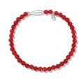 wholesale 925 Sterling Silver Red Agate Bracelet for Women, Natural Red Agate Beaded Bracelet, Elegant and Chic Accessory for Good Luck and Style-0-4