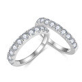 wholesale S925 silver plated with 18k gold, classic and versatile 10-diamond 30mm eternity ring set with moissanite for women's wedding-0-0
