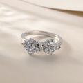 wholesale 925 Sterling Silver Zircon Bow Ring European and American Big Brand Fashion Pure Silver Women's Wedding Ring-0-2