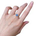 wholesale S925 Sterling Silver Rose Gold Plated Opal Blue Purple One Carat Ring for Women, Live Streaming Style-0-4