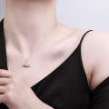 Sterling Silver Vivienne Westwood Flat Colored Diamond Large Saturn Necklace-0-2