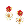 wholesale S925 Sterling Silver Original Niche Design Micro-Inlaid Zirconia Chic Daisy Flower Earrings Summer Wholesale-0-4