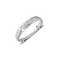 wholesale 999 Pure Silver Dragon and Phoenix Auspicious Bangle for Women, Mother's Day Gift-0-4
