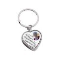 wholesale Metal Photo Resin Heart Keychain Minimalist Memorial Keepsake for Loved Ones-0-4