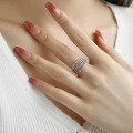 wholesale S925 sterling silver cross-border new style ring for women, set with zirconia, designed for daily wear with a high-end aesthetic-0-3