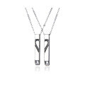 wholesale S925 Sterling Silver Japanese Korean Minimalist Sweet Love Drip Oil Pendant Necklace Couple Collarbone Chain Wholesale-0-4