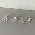 wholesale S925 sterling silver full diamond heart earrings flash drill temperament ins style sweet niche ear accessories M03639-0-0