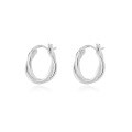 wholesale 925 Sterling Silver Cold Minimalist Style Vintage Summer Earrings,ins Circle Twistear Cuff For Women-0-3