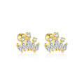 wholesale S925 Sterling Silver Geometric Square Luxury Sparkling Zircon Earrings For Women,。-0-9