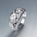 wholesale S925 Silver Metal Irregular Full Diamond Ring Unisex High-End Cross-Border Style-0-5