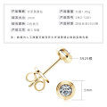 925 Sterling Silver Square Double Prong Single Stone D Color Moissanite Earrings-0-9