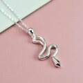 wholesale 925 Sterling Silver Snake Collarbone Necklace, Light Luxury, Advanced, Ins, Exquisite, Niche, Minimalist Design Pendant for Girlfriend-0-1