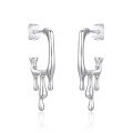 wholesale S925 Sterling Silver Lava Series Light Gold Sweet and Cool High-End Earrings for Women, Summer Daily Versatile Fashion Earrings Wholesale-0-4