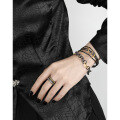 wholesale S925 Sterling Silver 103 Korean Version Minimalist Two-Tone Plated OT Clasp Bracelet for Women-0-2