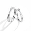 wholesale 925 Sterling Silver Eternal Love Couple Rings, Small Batch Design, Light Luxury Premium Matching Bands for 520 Gift-0-4