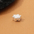 wholesale S925 Sterling Silver Floral Petal Fresh and Cute DIY Bracelet Stringing Material Pendant Accessories Wholesale-0-2