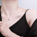 925 Sterling Silver Blue Moissanite Cherry Pendant Necklace-0-2