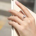 Sterling Silver Micro-Pavé Moissanite Starburst Ring-0-1