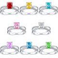 wholesale 925 Sterling Silver Flame Ice Flower Cut Square Diamond Ring for Women, High-End Sense of Luxury Gemstone High Carbon Diamond Women's Ring-0-0