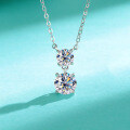 Metal Four-Prong Moissanite Necklace Pendant Fashion Pendant-0-4