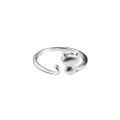 wholesale S925 Silver Lovely Frosted Cat Open Ring Sweet Animal Index Finger Ring Trendy J0785-0-4