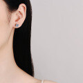 Gold-Plated S925 Silver Classic Four-Prong Moissanite Stud Earrings, Cross-Border Hot Seller-0-2