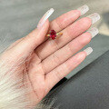 wholesale S925 Sterling Silver Gold-Plated Imported High Carbon Diamond 7*10mm Oval Pigeon Blood Red Cocktail Ring-0-2