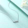 wholesale 925 Sterling Silver Leaf Pendant European and American Flower Leaf Necklace Minimalist Design Women's Collarbone Chain Ins Style Wholesale-0-3