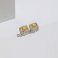 wholesale 925 Sterling Silver Geometric 3D Micro-Pave Ice-Cut High-Carbon Diamond Stud Earrings-0-6