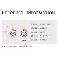 S925 Sterling Silver D Color Moissanite Earrings, Simple Design, Cross-Border Live Streaming, Daily Commute Wholesale-Small bubble earrings [K gold]  925 silver