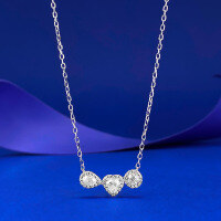 wholesale S925 Silver Moissanite Fancy Shape Diamond Pendant Women's Fashion Trend Brightening Live Streaming Necklace-N522 Shaped Necklace 925 Silver