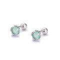 wholesale 925 Sterling Silver Forest Stud Earrings  For Women-0-4