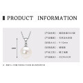 Metal Chain Freshwater Pearl Necklace with Hidden Pendant-0-53