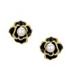 wholesale S925 Sterling Silver French Elegance High-End Freshwater Pearl Earrings for Women, Small Unique Design Minimalist Camellia Stud Earrings-0-4