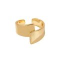 wholesale Metal cross-border European and American smooth ring for women, ins, asymmetrical ring, retro, niche, high-end jewelry-0-4