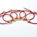 wholesale 925 silver gold-plated trendy New Chinese-style Guochao Feng five-blessing dragon bracelet with lucky bag red rope for wholesale-0-3