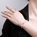 Sterling Silver S925 Elegant Women's Bracelet with Natural Freshwater Pearls-0-2