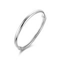 wholesale 999 Sterling Silver Plain Bangle Women's Daily Korean Simple Style Legacy Bracelet Minimalist Circle Mother's Day Gift Wholesale-0-4