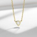 wholesale S925 silver plated with 18k gold, 05 carat moissanite triangle pendant in an Instagram-style for women-0-2