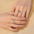 Sterling Silver Men's Moissanite Ring, Minimalist and Luxurious-0-2
