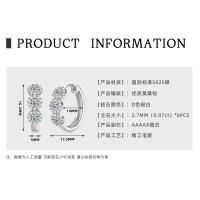 Sterling Silver Exaggerated European Cross-border Earrings with Moissanite Stars [Clearance Free Shipping]-Style G [Clearance Sale - Free Shipping] Silver  925 Silver