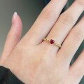 wholesale S925 Sterling Silver Red Elk All-Over Love Ring for Women, Minimalist and Stylish Design, Versatile for Both Sweet and Edgy Looks, Perfect for Daily Commute and Easy to Match-0-2