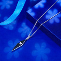 wholesale S925 Sterling Silver Triangular Diamond Pendant Women's Korean Style Minimalist Black Droplet Glaze Enamel Silver Pendant Necklace for Dropshipping-0-3