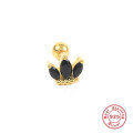 wholesale S925 Sterling Silver Small Crown Threaded Ear Stud with Diamonds, Cross-Border Best-Seller Trendy INS Ear Cartilage Pin-0-7