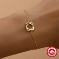 wholesale S925 Sterling Silver Rose Flower Ring Bracelet with Zirconia, Korean Minimalist Design, Versatile and Chic-0-2