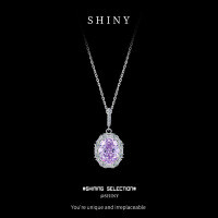 Metal Alloy Teardrop Amethyst Jewelry Set, Necklace and Earrings.-S925 Sterling Silver  925 Silver