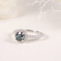wholesale S925 silver plated with 18k gold minimalist alexandrite gemstone ring with synthetic stone new style-0-4