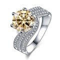 wholesale S925 Sterling Silver 5 Carat Three Lives Love Moissanite Ring for Women, Cross-Border Hot-Style Wedding Proposal Wholesale-0-19