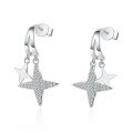 wholesale PT950 gold-plated S925 sterling silver ear stud with moissanite star-shaped earrings, sweet and cute, a live-streaming bestseller-0-4